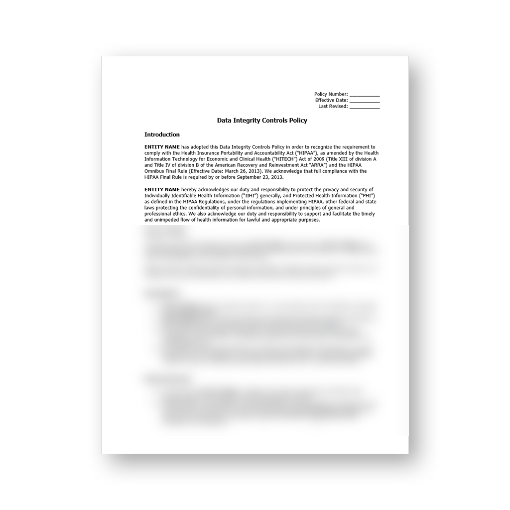 HIPAA Policy Template Package (All 57 Templates)
